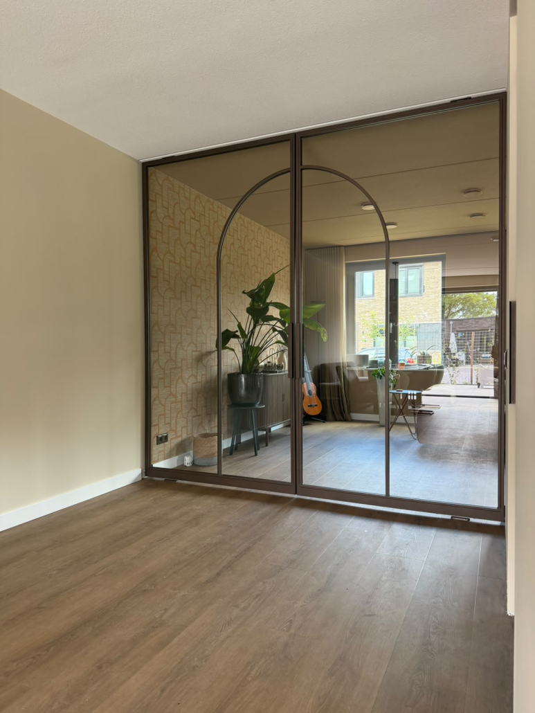 Dubbele taatsdeur breda met brons glas